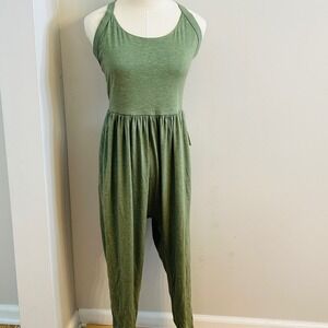 Halara Easy Peezy Harem Jumpsuit Light Green Heathered Size Small Tall NWT